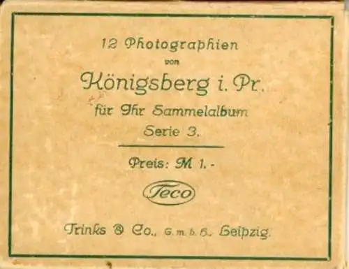 Set von 12 Fotos 6x9 cm im Umschlag, Königsberg in Ostpreußen, diverse Ansichten