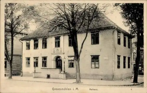 Ak Grevesmühlen in Mecklenburg Vorpommern, Rathaus