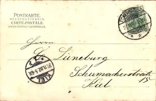 Ak Osterby in Schleswig Holstein, Geschäftshaus H. Harm