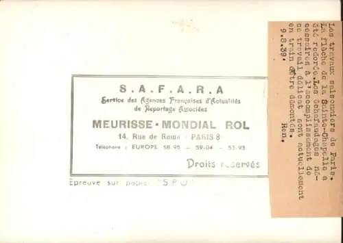Foto Paris, Kirche, Kirchturm, Baustelle, Gerüst