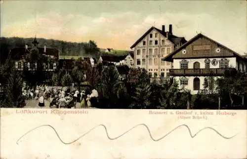 Ak Klingenstein Blaustein in Württemberg, Brauerei und Gasthof zur kalten Herberge