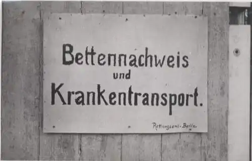 Original Foto Berlin Kreuzberg Krankenhaus Am Urban, Hinweisschild, um 1946