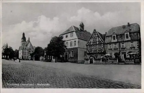 Ak Kirchberg im Hunsrück, Marktplatz