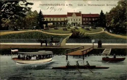 Ak Hohenbudberg Krefeld am Niederrhein, Café Weinrestaurant Schmitz