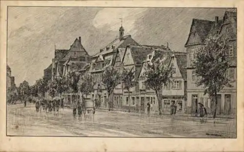 Künstler Ak Ubbelohde, Otto, Friedberg in Hessen, Kaiserstraße
