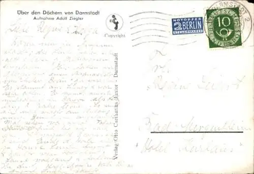 Ak Darmstadt in Hessen, Glockenspielturm, Stadtmauer, Hochzeitsturm