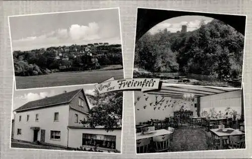 Ak Freienfels Weinbach an der Lahn, Gaststätte Pension Zur Burgruine