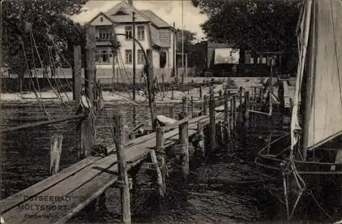 Ak Möltenort Heikendorf an der Kieler Förde, Seesteg