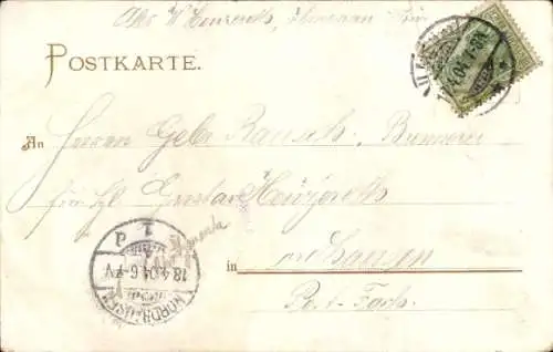 Litho Ilmenau in Thüringen, Gesamtansicht, Goethe-Häuschen, Technikum