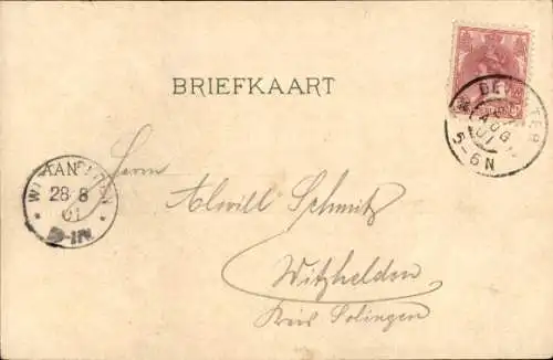 Litho Deventer Overijssel Niederlande, Stadhuis, Plantsoen, Waag