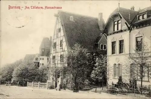 Ak Barmen Wuppertal, Tölleturm, Hansastraße