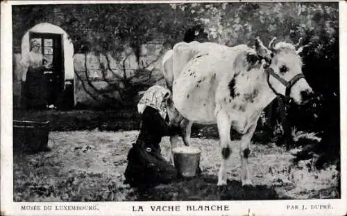 Künstler Ak Dupke, La Vache blanche
