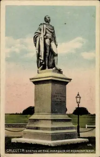 Ak Calcutta Kolkata Kalkutta Indien, Statue of the Marquis of Dufferin & Ava