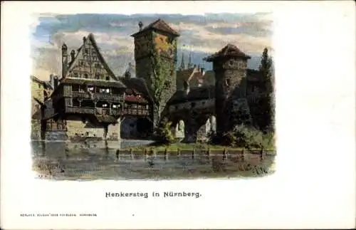 Ak Nürnberg in Mittelfranken, Henkersteg in Nürnberg. 