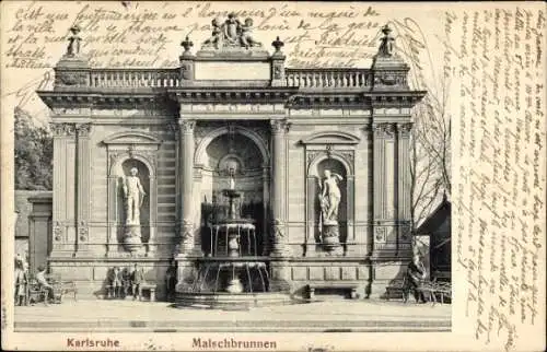 Ak Malsch Landkreis Karlsruhe Baden, Malschbrunnen