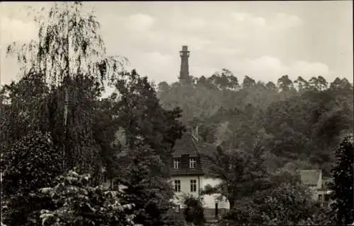 Ak Bad Freienwalde an der Oder, Turm, Haus, Bäume