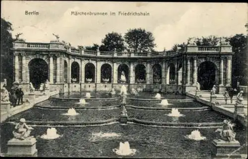 Ak Berlin Friedrichshain, Märchenbrunnen im Friedrichshain