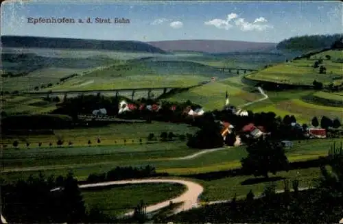 Ak Epfenhofen Blumberg im Schwarzwald, Blick auf die Bahntrasse