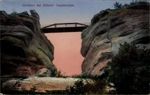 Ak Saverne Zabern Elsass Bas Rhin, Teufelsbrücke