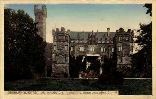 Ak Oberlangenstadt Küps im Frankenwald Bayern, Schloss