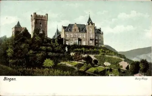 Ak Bingen am Rhein, Burg Klopp, Bingen