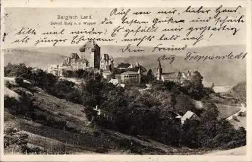 Ak Burg an der Wupper Solingen, Schloss Burg