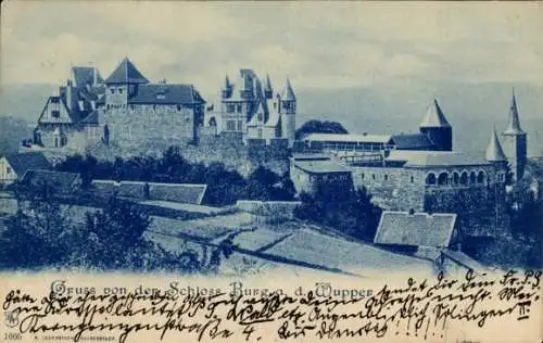 Ak Burg an der Wupper Solingen, Schloss Burg, Gruß von der Schloss Burga a. d. Wupper