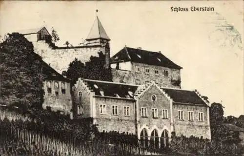 Ak Gernsbach im Murgtal Schwarzwald, Schloss Eberstein, Vorderseite einer Postkarte mit einem ...