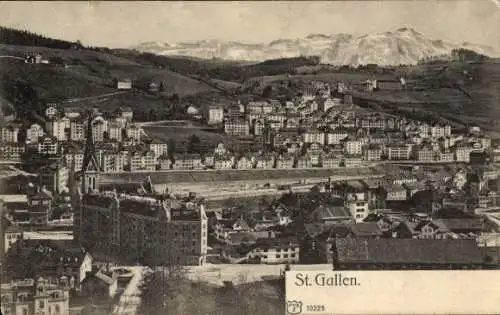 Ak Sankt Gallen Stadt Schweiz, Gesamtansicht