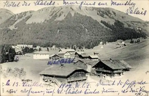 Ak Morgins Kanton Wallis Schweiz, Hotel des Chalets, Martigny sur Monthey, Valais. - Hold that...