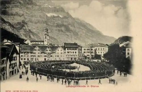 Ak Glarus Kanton Glarus Schweiz, Landsgemeinde in Glarus