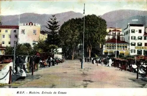 Ak Funchal Insel Madeira Portugal, Entrada da Cidade