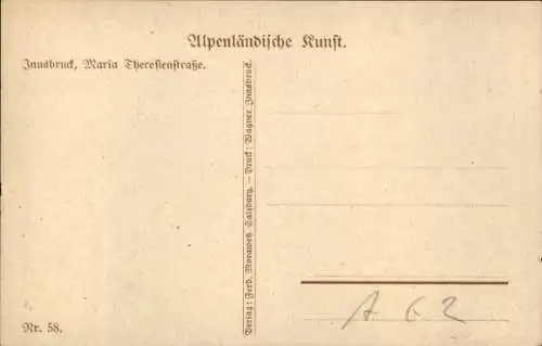 Ak Innsbruck in Tirol, Maria Theresien Straße