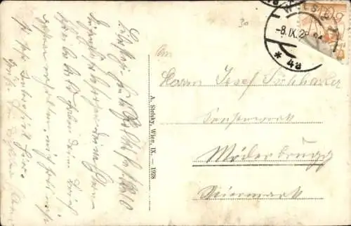 Ak Wels in Oberösterreich, Ledererturm, Turmuhr