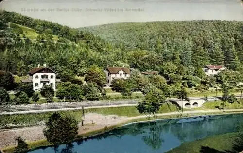 Ak Bílovice nad Svitavou Billowitz Bilowitz Südmähren, Villen im Annental