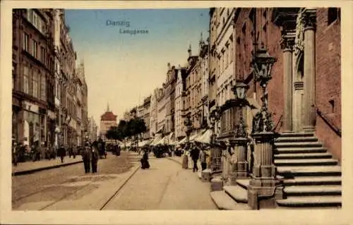 Ak Gdańsk Danzig, Langgasse