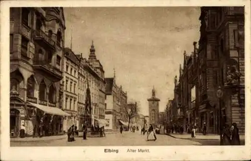 Ak Elbląg Elbing Westpreußen, Alter Markt