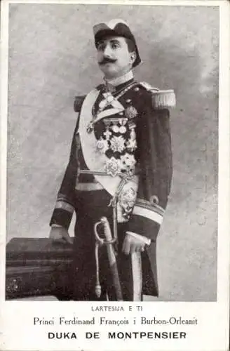 Ak Prinz Ferdinand Francois von Bourbon Orleans, Herzog von Montpensier