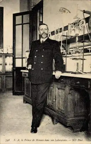 Ak Prinz Albert von Monaco, Porträt