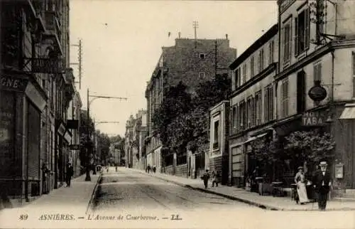 Ak Asnières sur Seine Hauts-de-Seine, Avenue de Courbevoie