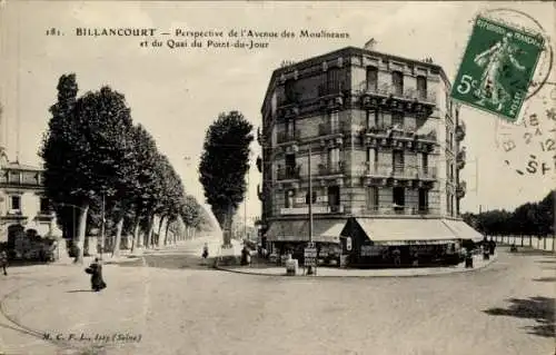 CPA Billancourt Hauts-de-Seine, Vue du Rue