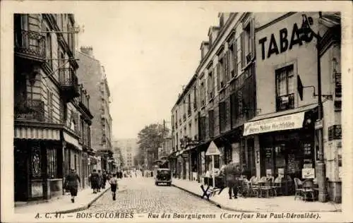 CPA Bois Colombes Hauts de Seine, La Rue des Bourguignon