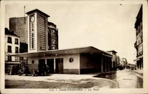 Ak Bois Colombes Hauts de Seine, La Gare