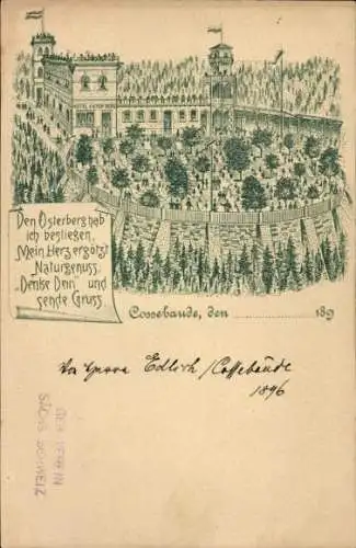 Litho Dresden Cossebaude, Osterberg, Gastwirtschaft