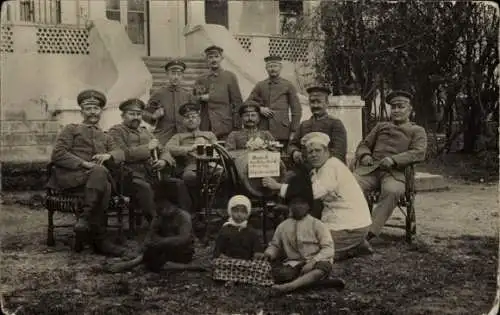 Foto Ak Filipești Rumänien, deutsche Soldaten, Gruppenbild