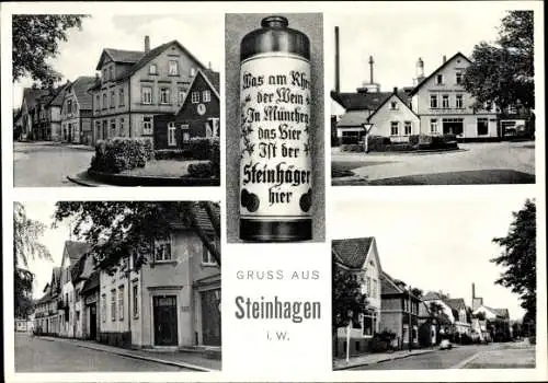 Ak Steinhagen in Westfalen, Teilansichten, Steinhäger