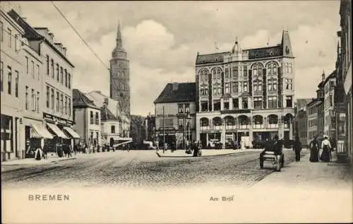 Ak Hansestadt Bremen, Brill, Platz, Kirche