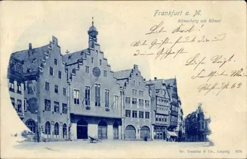 Ak Frankfurt am Main, Römerberg, Römer