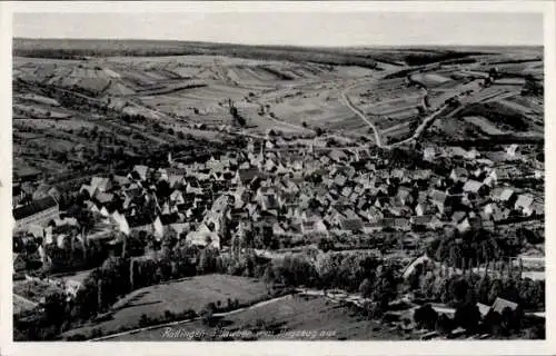 Ak Röttingen an der Tauber Unterfranken, Fliegeraufnahme
