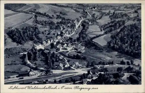 Ak Waldmichelbach Wald Michelbach im Odenwald Hessen, Fliegeraufnahme